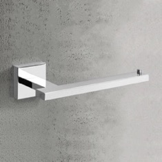 Modern Square Chrome Toilet Paper Holder